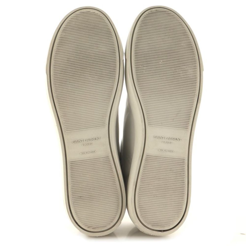 Saint Laurent Men's Andy Sneakers Leather White - Picture 4 of 5
